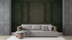 Olive Panel Molding Wallpaper : Tonal Palm Leaf Mural - View 4