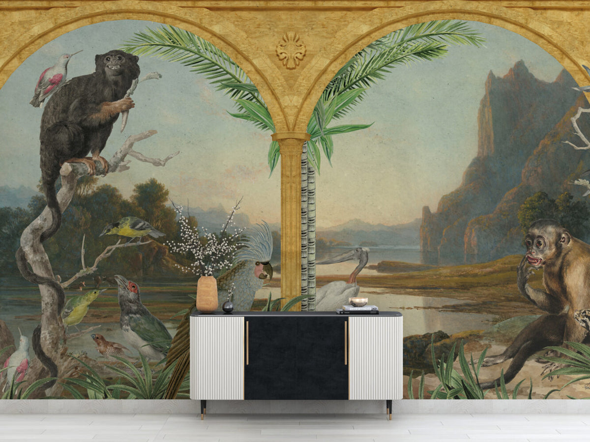 Cockatoo Arch Landscape Wallpaper : Vintage Mountain View Mural - View 5
