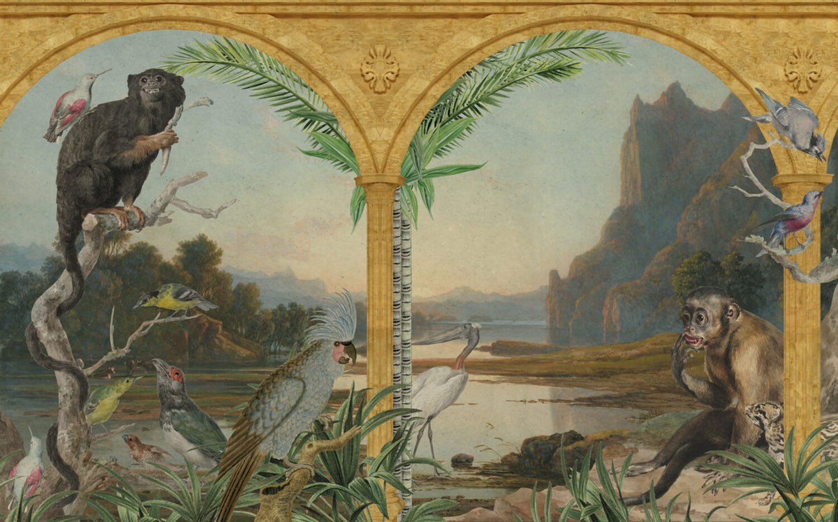 Cockatoo Arch Landscape Wallpaper : Vintage Mountain View Mural - View 2