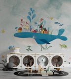 Whale Village Wallpaper : Colorful Houses On A Whale Mural - View 5