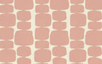 Pink Retro Shape Wallpaper : Mid Century Rounded Squares Mural - View 2