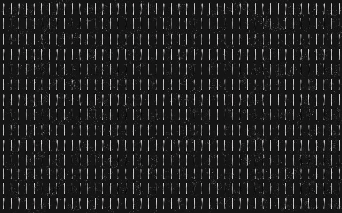 Black Dash Line Wallpaper : White Stroke Pattern Mural - View 2