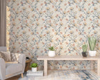 Wildflower Sprig Wallpaper : Cream Meadow Floral Mural