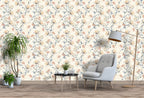 Wildflower Sprig Wallpaper : Cream Meadow Floral Mural - View 4