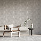 Grey Arch Line Wallpaper : Geometric Rainbow Arches Pattern - View 3