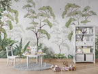 Green Tree Canopy Wallpaper : Watercolor Forest Arch Mural - View 4