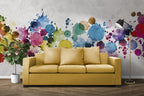 Paint Splash Wallpaper : Colourful Watercolor Splatter Mural - View 4