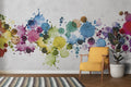 Paint Splash Wallpaper : Colourful Watercolor Splatter Mural