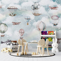 Hot Air Balloon Wallpaper : Pastel Sky Kids Mural
