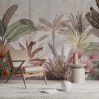 Terracotta Palm Wallpaper : Warm Tropical Jungle Mural - View 4