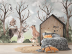Woodland Animals Wallpaper : Fox And Deer Forest Nursery Mural - View 4