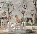 Woodland Animals Wallpaper : Fox And Deer Forest Nursery Mural