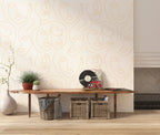 Cream Line Face Wallpaper : Gold One Line Portraits Pattern - View 6