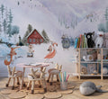 Winter Animals Wallpaper : Snowy Forest Kids Mural