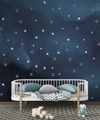 Navy Star Wallpaper : Night Sky Kids Pattern - View 3