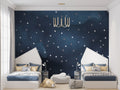 Navy Star Wallpaper : Night Sky Kids Pattern