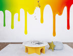 Dripping Paint Wallpaper : Rainbow Drip Kids Mural - View 5