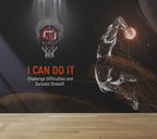 I Can Do It Wallpaper : Geometric Wolf Motivational Mural - View 6