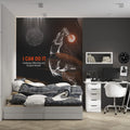I Can Do It Wallpaper : Geometric Wolf Motivational Mural