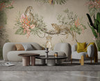 Cream Leopard Jungle Wallpaper : Tropical Branch Mural - View 5