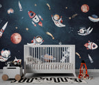 Astronaut Kids Wallpaper : Planets and Comets Mural - View 5