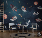 Astronaut Kids Wallpaper : Planets and Comets Mural - View 6