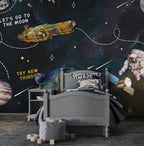 Space Adventure Wallpaper : Planets, Spaceship and Astronaut Mural - View 6
