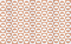 Terracotta Semicircle Wallpaper : Retro Geometric Pattern - View 2