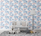 Rainbow Clouds Wallpaper : Pastel Sky Kids Pattern - View 3