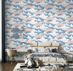 Rainbow Clouds Wallpaper : Pastel Sky Kids Pattern - View 4