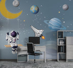 Moon Swing Astronaut Wallpaper : Space Shuttle Kids Mural - View 6