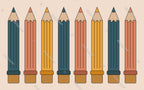 Colored Pencils Wallpaper : Giant Crayon Kids Mural - View 2