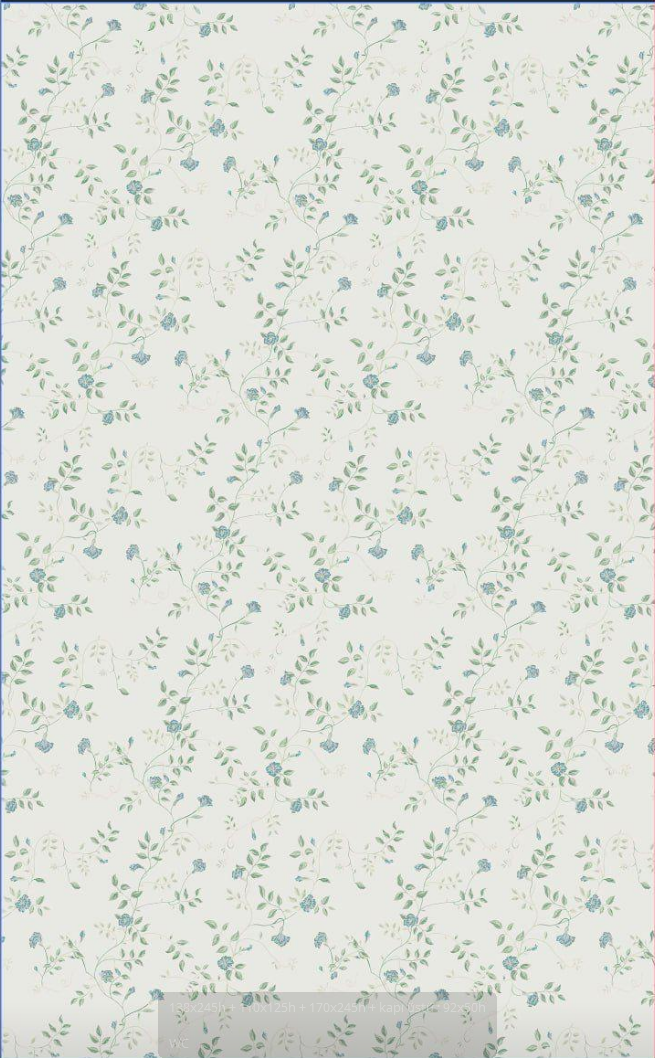 Blue Morning Glory Flowers Mural – view 2