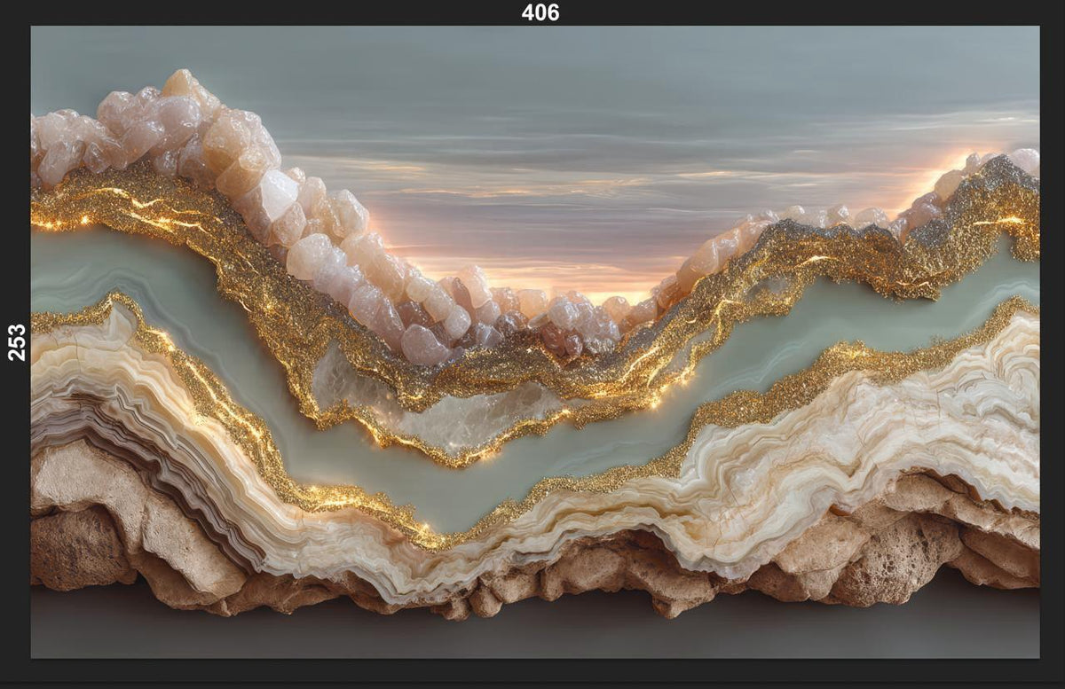 3D Marble Pattern Mural