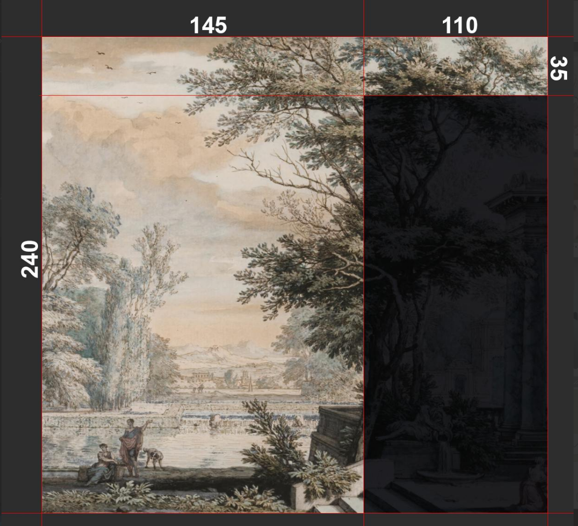 Ancient Rome Over-Door Mural – view 2