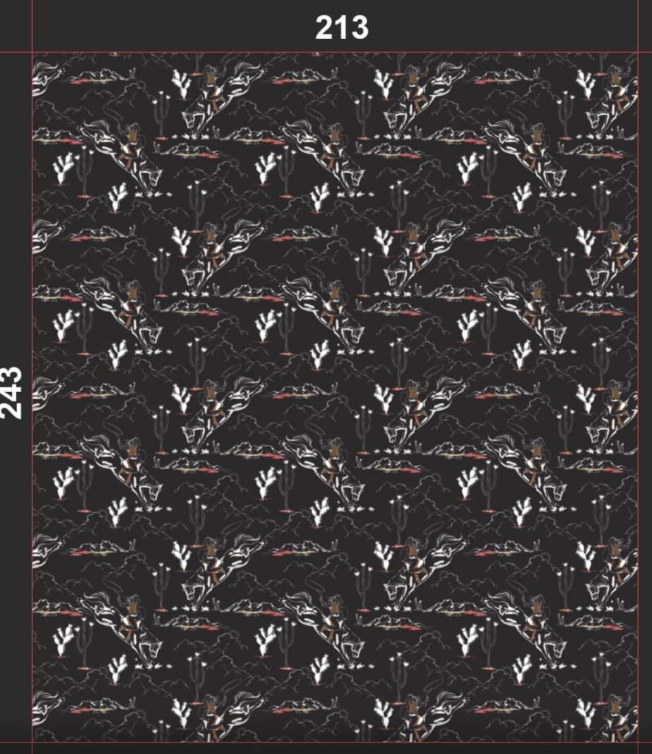 Cowgirl on Black Mural – view 2