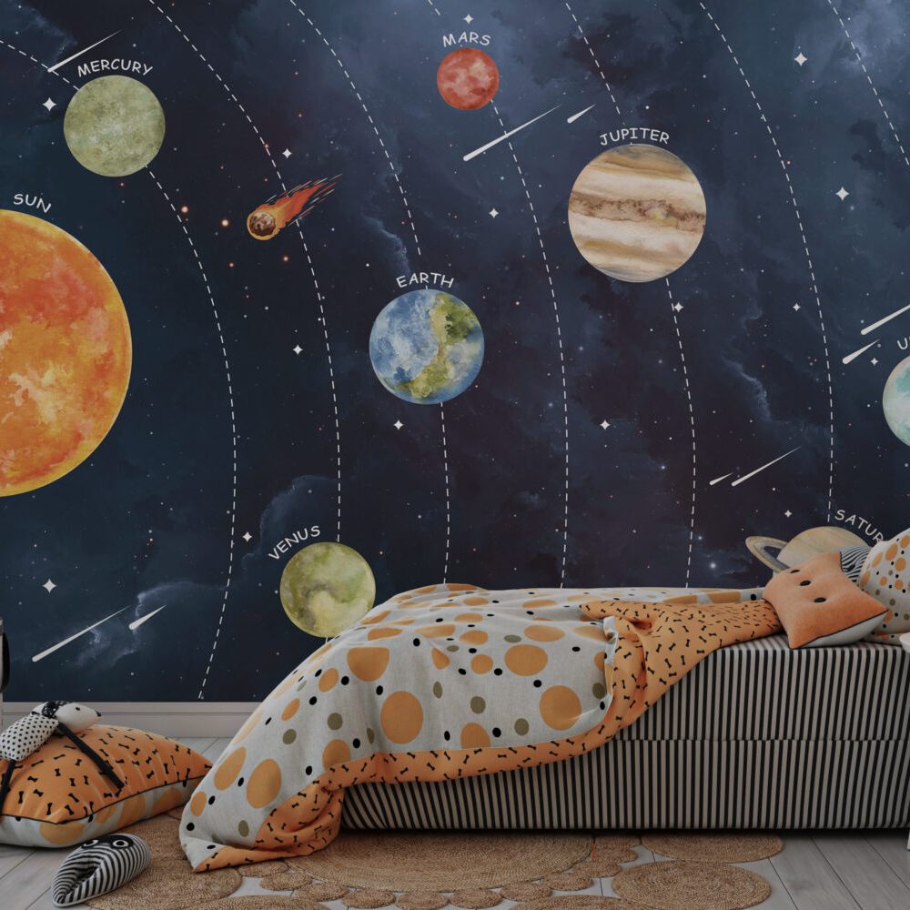 Solar System & Planets Kids Mural