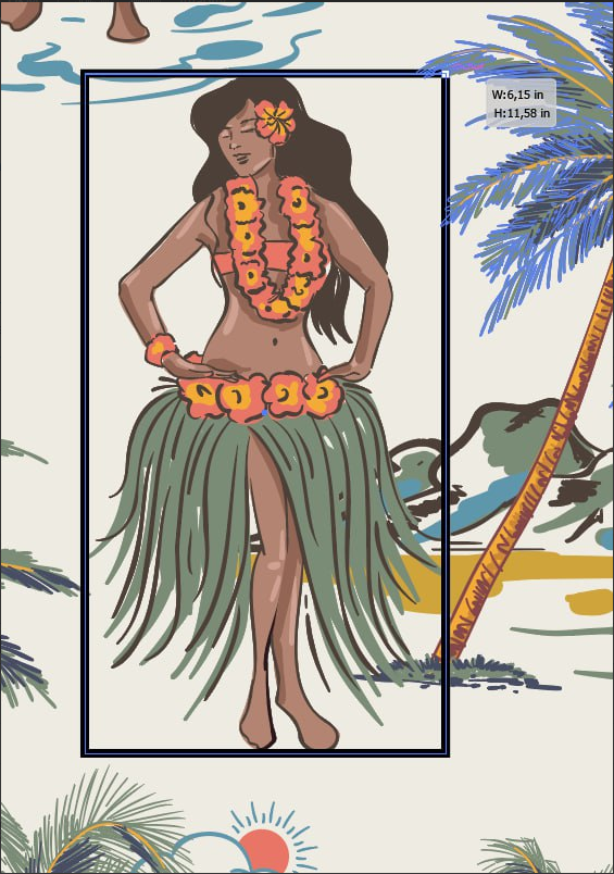 Hawaiian Dancers Mural – view 4