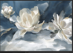 Watercolour Water Lily Mural – view 2