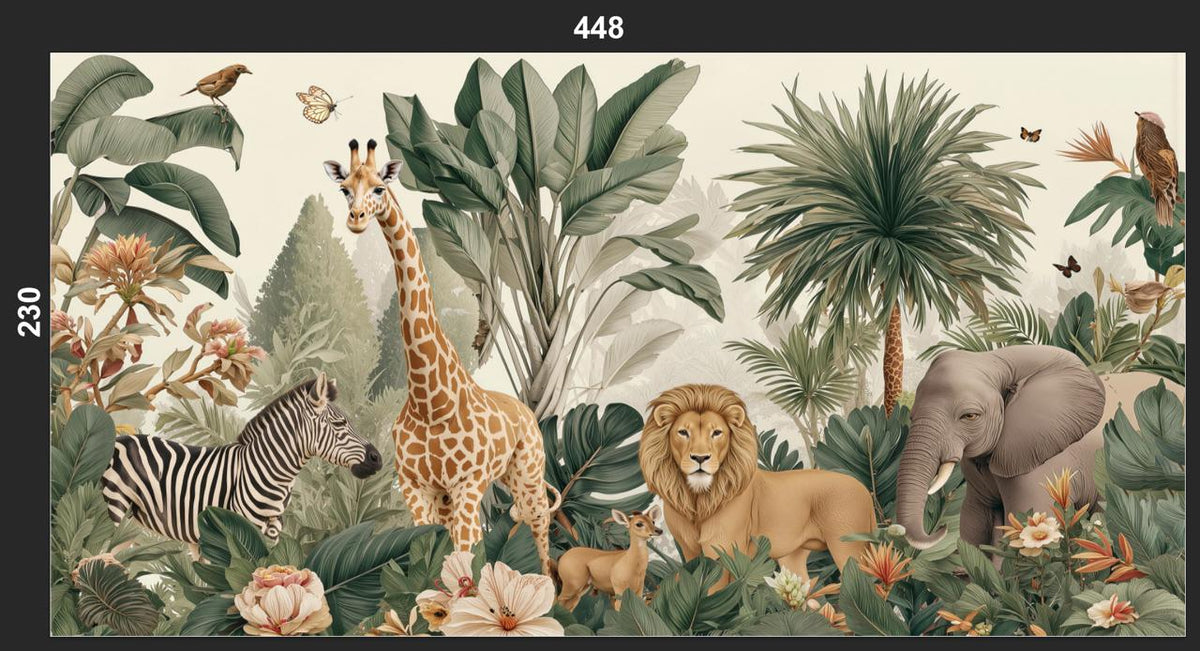 Green Forest Animals Mural – view 2