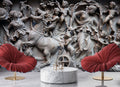 Classical Relief Sculpture Wallpaper : Stone Mythology Frieze Mural