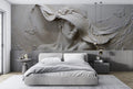 Woman in Hat Relief Wallpaper : 3D Plaster Portrait Mural