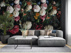 Dark Hanging Roses Wallpaper : Moody Dutch Floral Mural