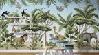 Safari Animals Wallpaper : Kids Giraffe Jungle Mural - View 3
