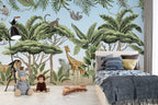Safari Animals Wallpaper : Kids Giraffe Jungle Mural