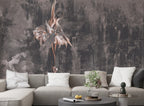 Ballerina Wallpaper : Distressed Concrete Dancer Mural