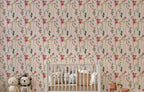 Wildflower Wallpaper : Pink and Yellow Ditsy Floral Pattern - View 3