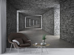 Stone Corridor Wallpaper : 3D Perspective Tunnel Mural
