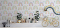 Rainbow Hearts Wallpaper : Pastel Kids Pattern