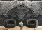 Dark Concrete Wallpaper : 3D Stone Cave Mural - View 3